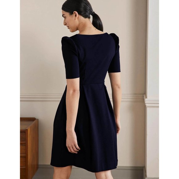Boden Puff Shoulder Jersey Dress 8 NWT - Picture 3 of 6